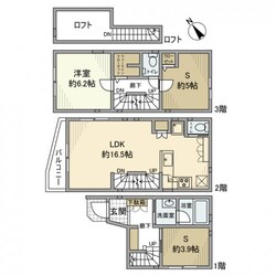 仲池上戸建の物件間取画像